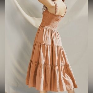 Smocked Tiered Midi Dress